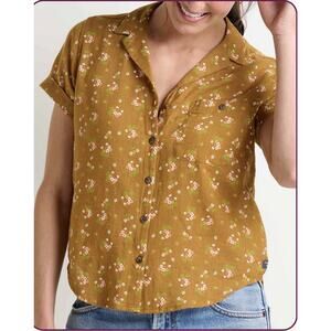 NWT Toad & Co Camp Cove Stripe Shirt 100% Organic Cotton Button Down Women’s XL